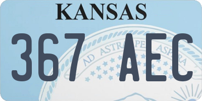 KS license plate 367AEC