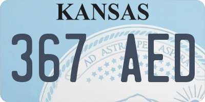 KS license plate 367AED