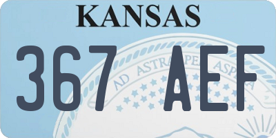 KS license plate 367AEF