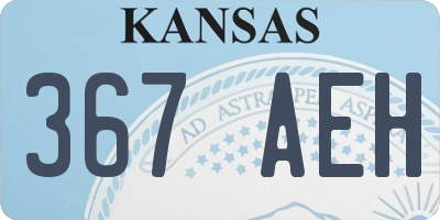 KS license plate 367AEH