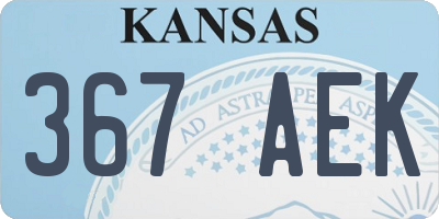 KS license plate 367AEK