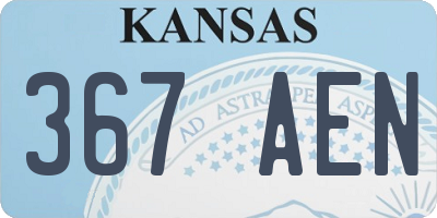 KS license plate 367AEN