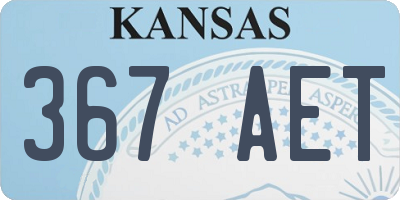 KS license plate 367AET