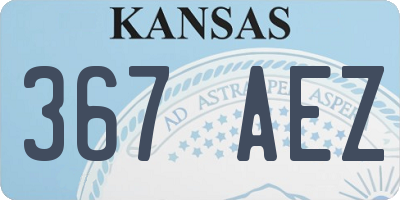 KS license plate 367AEZ