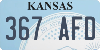 KS license plate 367AFD