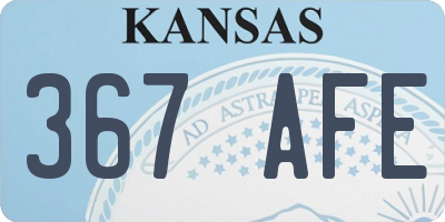 KS license plate 367AFE