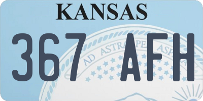 KS license plate 367AFH