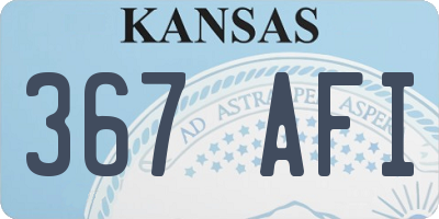 KS license plate 367AFI