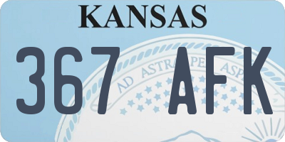 KS license plate 367AFK