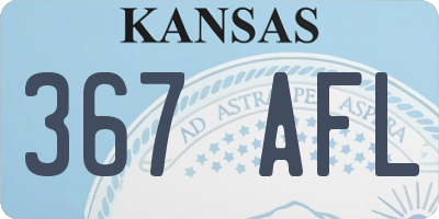 KS license plate 367AFL