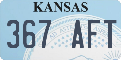 KS license plate 367AFT