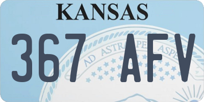 KS license plate 367AFV