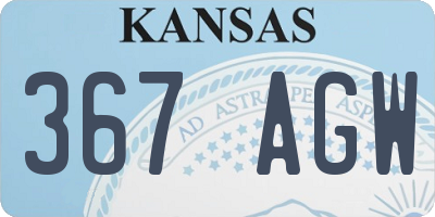 KS license plate 367AGW