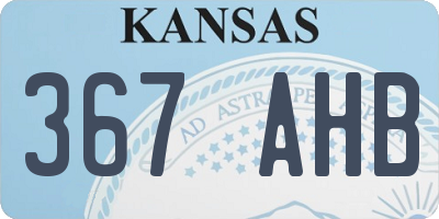 KS license plate 367AHB