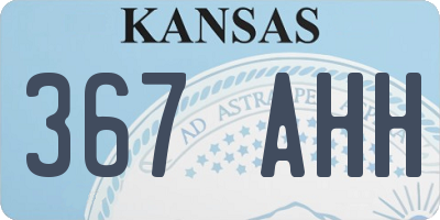 KS license plate 367AHH