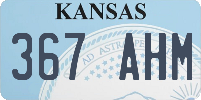 KS license plate 367AHM