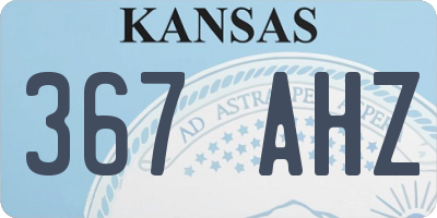 KS license plate 367AHZ