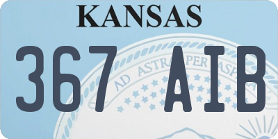 KS license plate 367AIB
