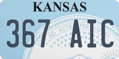 KS license plate 367AIC