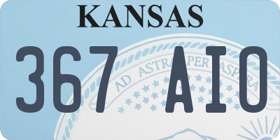 KS license plate 367AIO
