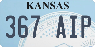 KS license plate 367AIP