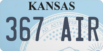 KS license plate 367AIR