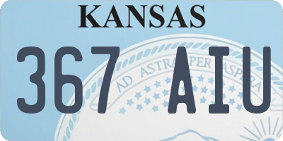 KS license plate 367AIU