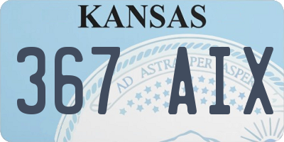 KS license plate 367AIX