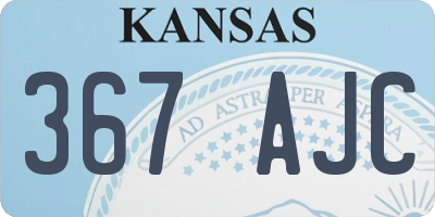 KS license plate 367AJC