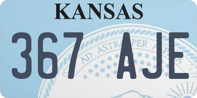 KS license plate 367AJE