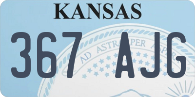 KS license plate 367AJG