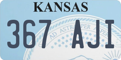 KS license plate 367AJI