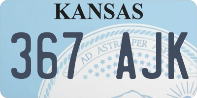 KS license plate 367AJK