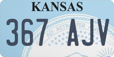 KS license plate 367AJV