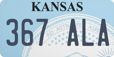KS license plate 367ALA