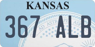 KS license plate 367ALB