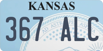 KS license plate 367ALC