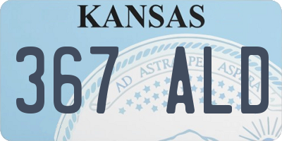 KS license plate 367ALD