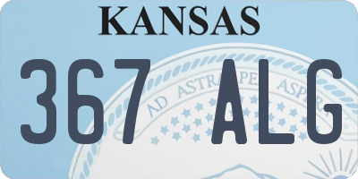 KS license plate 367ALG