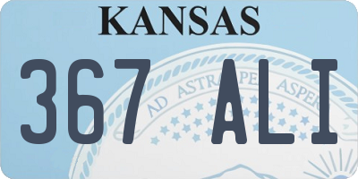 KS license plate 367ALI