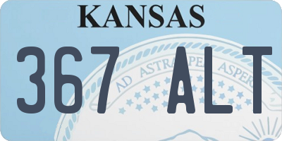 KS license plate 367ALT