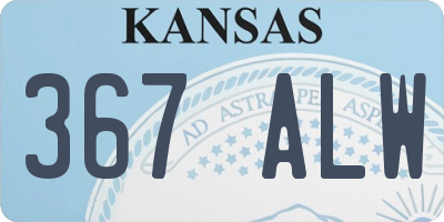 KS license plate 367ALW