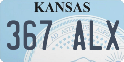 KS license plate 367ALX