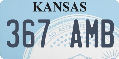 KS license plate 367AMB