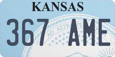 KS license plate 367AME