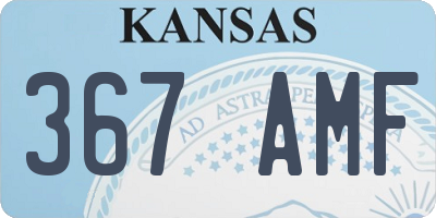 KS license plate 367AMF