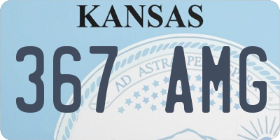 KS license plate 367AMG