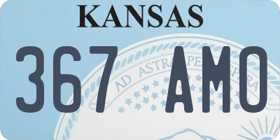 KS license plate 367AMO