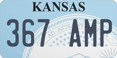 KS license plate 367AMP