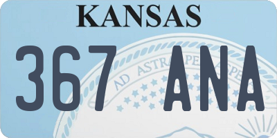 KS license plate 367ANA